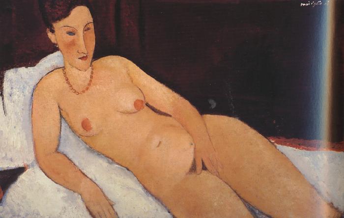 Amedeo Modigliani Nude with Coral Necklace (mk39) oil painting image